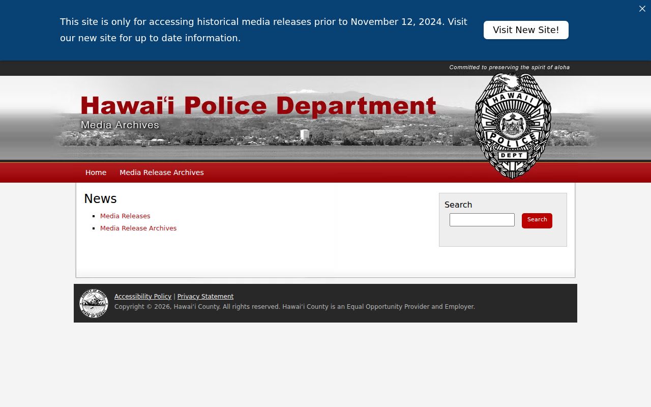 Hawaii County arrest history releases on HPD news