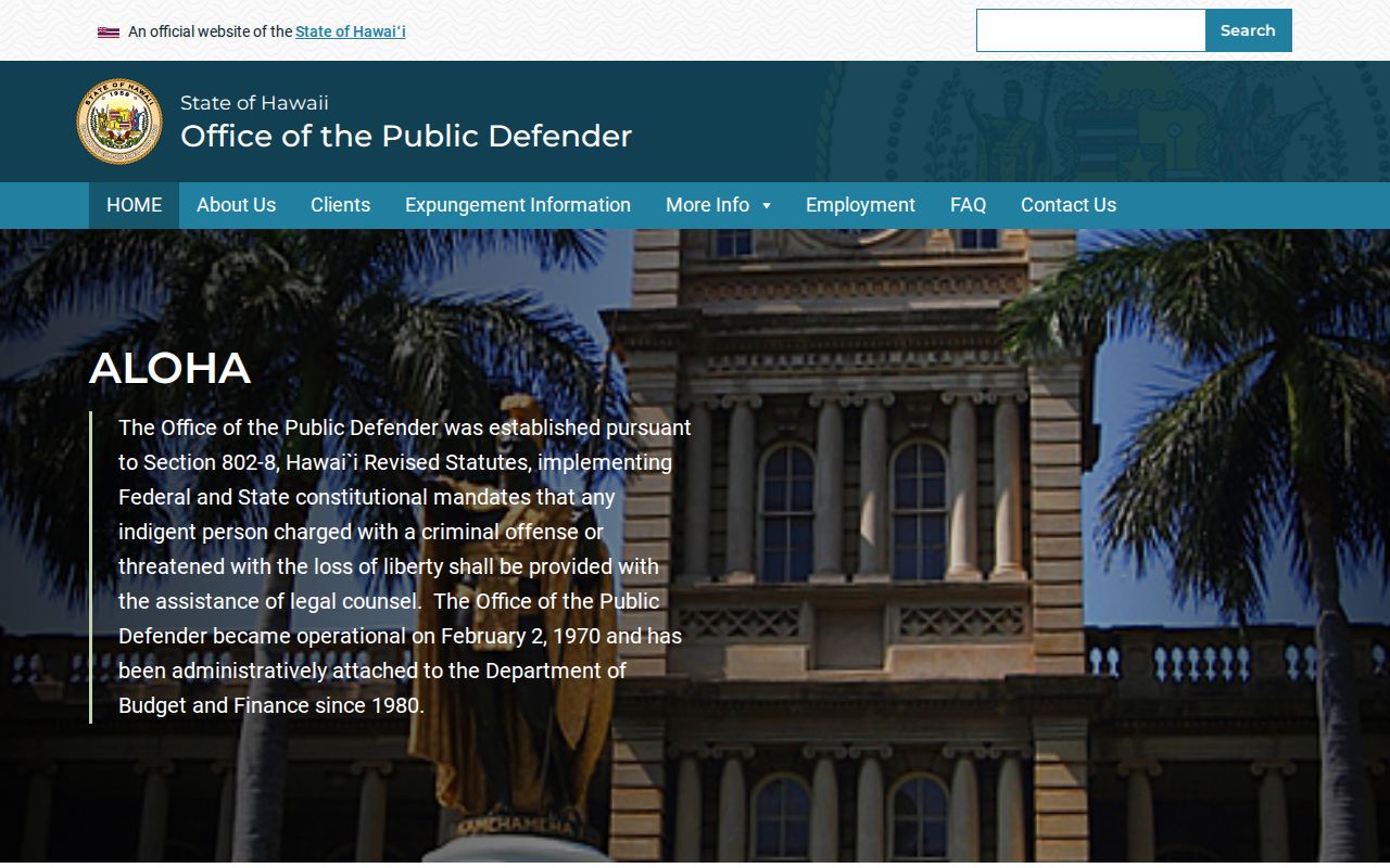Hilo criminal history Hawaii public defender information